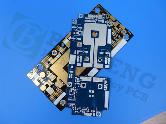 10mil RF-35 Immersion Gold PCB 2-layer Rigid Circuit Black Silkscreen