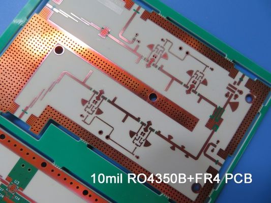 Hybrid PCB 10mil RO4350B And FR4 5 Layer PCB With Immersion Gold For 2.4 Ghz Antenna