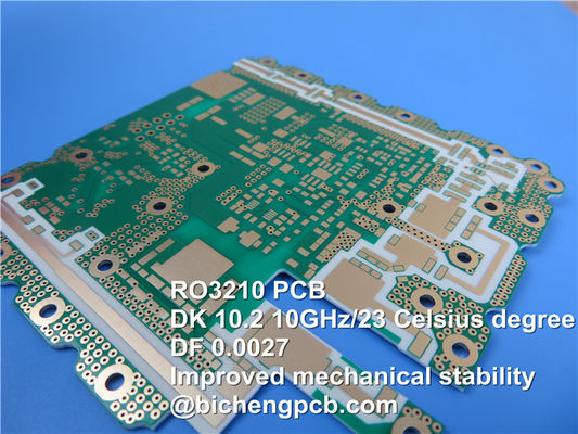 Carte PCB à haute fréquence de Rogers RO3210 avec de l'or d'immersion du revêtement 25mil