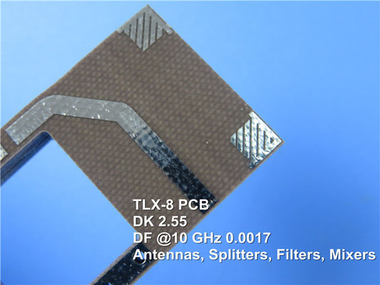TLX-8 Low DF DK2.55 OSP Surface Finish PCB UL 94 V-O Rating