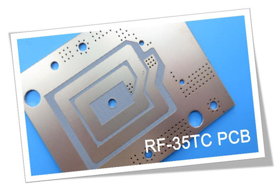 10mil RF-35 Immersion Gold PCB 2-layer Rigid Circuit Black Silkscreen