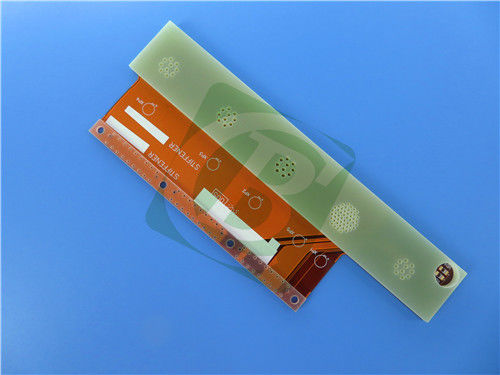 2-couche 0,22 mm PCB flexible avec FR-4 Rigidisant 2OZ cuivre