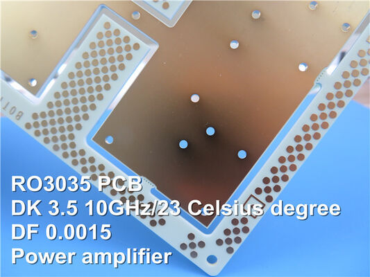 Or de l'immersion DK3.5 du panneau 10mil 0.254mm de carte PCB de RO3035 Rogers pour l'antenne de correction