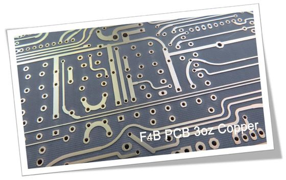 Carte PCB à haute fréquence établie sur de doubles cartes de cuivre lourdes de la couche PTFE (téflon) de 1.5mm