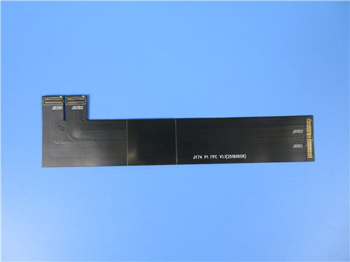 Carte flexible de double couche (FPC) établie sur le Polyimide avec Coverlay noir pour le contrôle d'accès moyen
