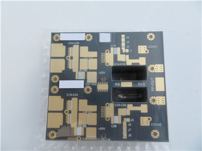 carte PCB à haute fréquence de double couche de l'en cuivre 2oz établie sur 1.6mm PTFE épais avec de l'or d'immersion pour des répartiteurs de puissance
