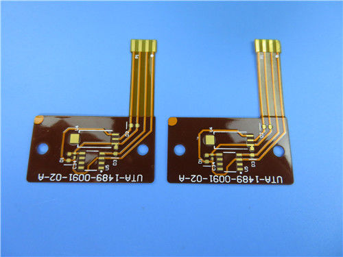 Panneau flexible à simple face de carte PCB de la base FPC de Polyimide avec de l'or d'immersion