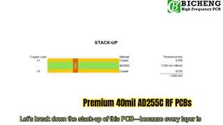 PCB RF double face construit sur 40 mil AD255C